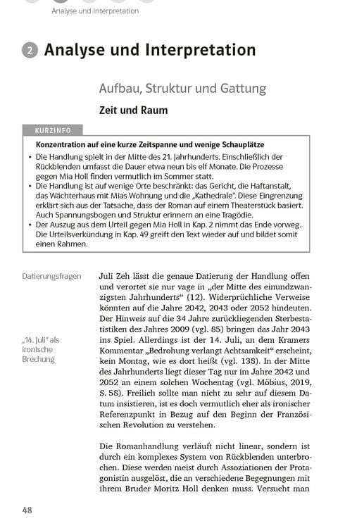 Produktbild: Lekt&uuml;rehilfen Juli Zeh, Corpus Delicti. Ein Prozess