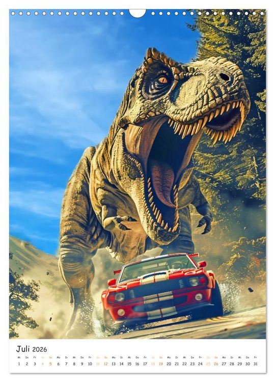 Produktbild: Tyrannosaurus Rex - Kleine Arme, gro&szlig;e Abenteuer (Wandkalender 2026 DIN A3 hoch), CALVENDO Monatskalender