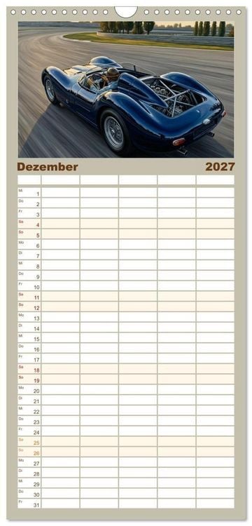 Produktbild: Familienplaner 2027 - N&auml;chster Halt: Rennstrecke mit 5 Spalten (Wandkalender, 21 x 45 cm) CALVENDO