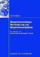 Produktbild: Akquisitionsbedingte Wert&auml;nderung von Akquisitionssubjekten