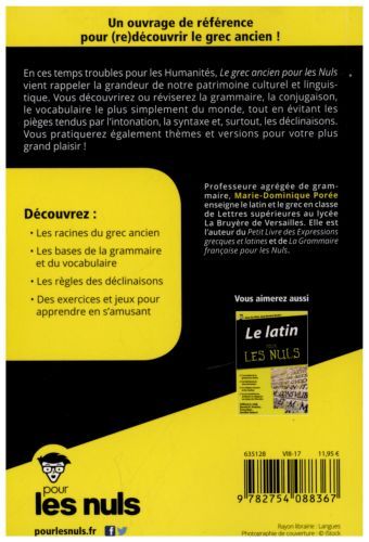 Produktbild: Le grec ancien pour les nuls