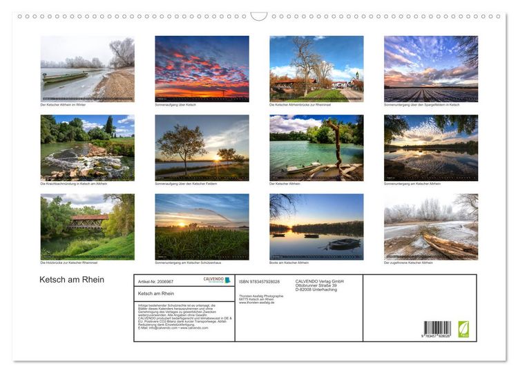 Produktbild: Ketsch am Rhein (Wandkalender 2026 DIN A2 quer), CALVENDO Monatskalender