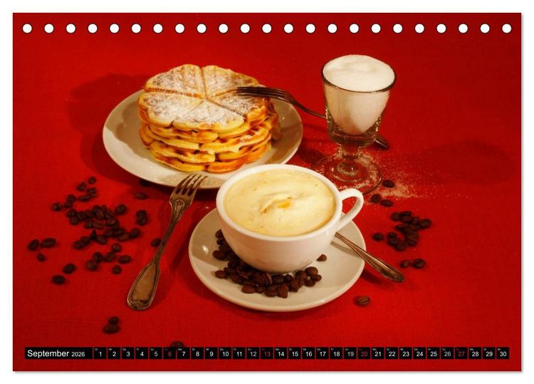 Produktbild: Feine Kaffeevariationen (Tischkalender 2026 DIN A5 quer), CALVENDO Monatskalender