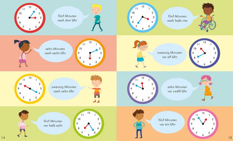 Analoge Uhr Lernen Zeitanzeige App Puzzle Buch: Die Uhrzeit Lernen