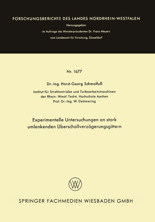 Produktbild: Experimentelle Untersuchungen an stark umlenkenden &Uuml;berschallverz&ouml;gerungsgittern