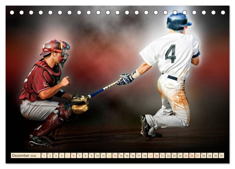 Produktbild: Baseball - Fight (Tischkalender 2026 DIN A5 quer), CALVENDO Monatskalender
