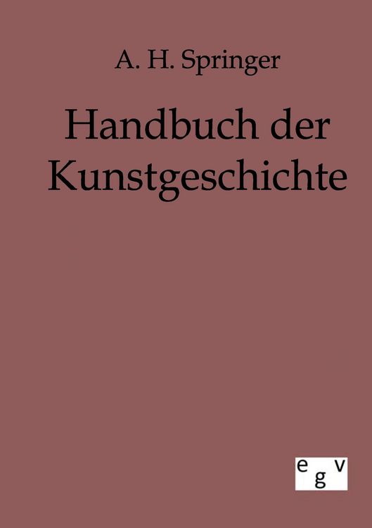 Produktbild: Handbuch der Kunstgeschichte