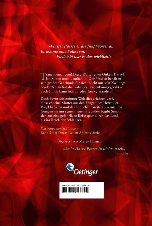 Produktbild: Das Auge der Schlange / Animox Bd. 2