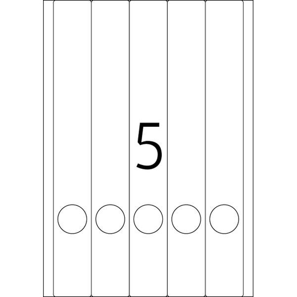 Produktbild: HERMA Ordneretiketten permanent wei&szlig; 38x297mm 25 Blatt 125 St&uuml;ck