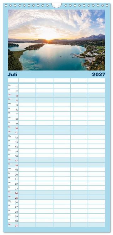 Produktbild: Familienplaner 2027 - Der wundersch&ouml;ne Faaker See in K&auml;rnten mit 5 Spalten (Wandkalender, 21 x 45 cm) CALVENDO