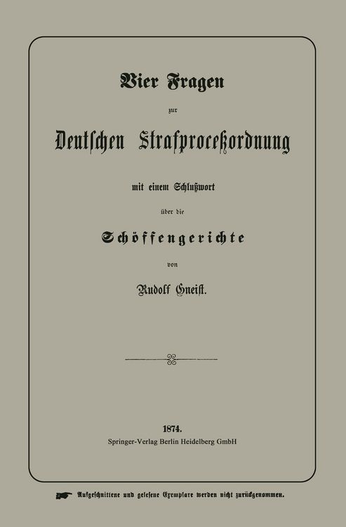Produktbild: Vier Fragen zur Deutschen Strafproce&szlig;ordnung mit einem Schlu&szlig;wort &uuml;ber die Sch&ouml;ffengerichte