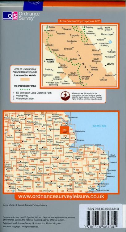 Produktbild: Lincolnshire Wolds North 1 : 25 000