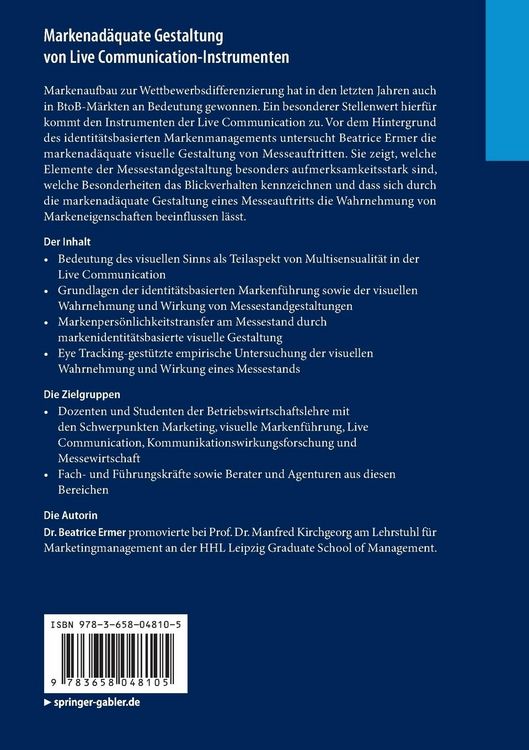 Produktbild: Markenad&auml;quate Gestaltung von Live Communication-Instrumenten