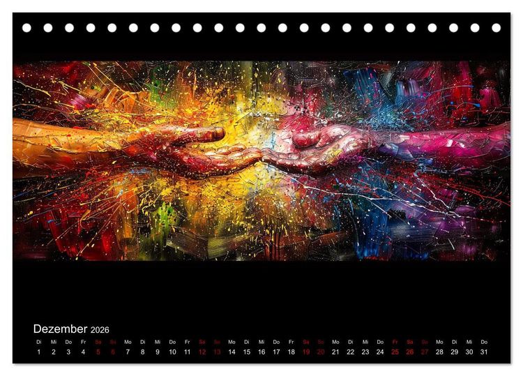 Produktbild: Abstrakte Augenblicke (Tischkalender 2026 DIN A5 quer), CALVENDO Monatskalender