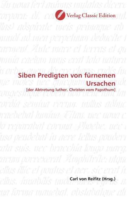 Produktbild: Siben Predigten von f&uuml;rnemen Ursachen