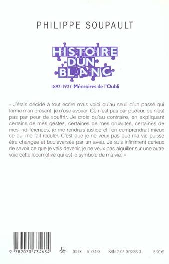 Produktbild: Histoire d'un Blanc: 1897-1927