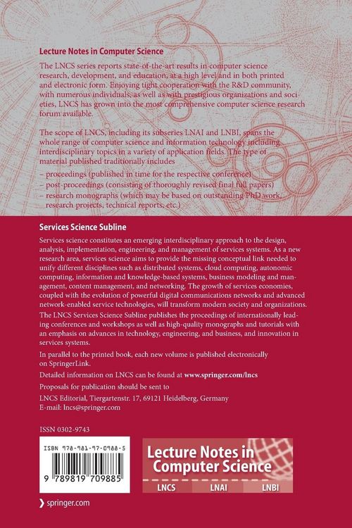 Produktbild: Service-Oriented Computing &ndash; ICSOC 2023 Workshops