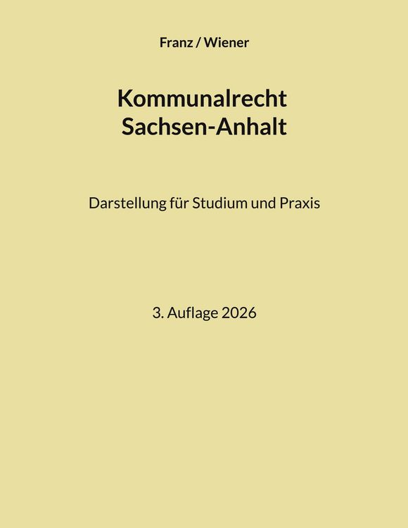 Produktbild: Kommunalrecht Sachsen-Anhalt