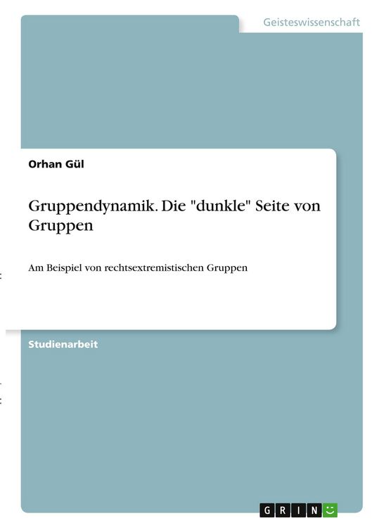 Produktbild: Gruppendynamik. Die "dunkle" Seite von Gruppen