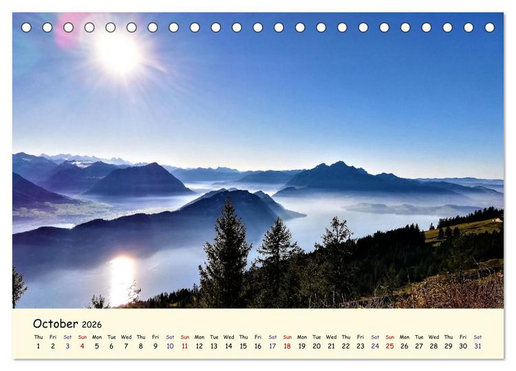 Produktbild: Switzerland and its majestic Alps (Desk Calendar 2026 DIN A5 landscape), CALVENDO 12 Month DeskCalendar