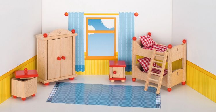 Produktbild: goki Puppenm&ouml;bel Kinderzimmer, Holz