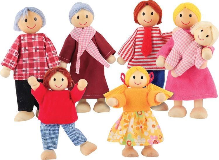 Produktbild: SpielMaus Holz Puppenhaus Familie