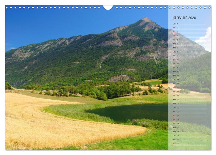 Produktbild: MONTAGNES Sommets des Hautes-Alpes (Calendrier mural 2026 DIN A3 vertical), CALVENDO calendrier mensuel