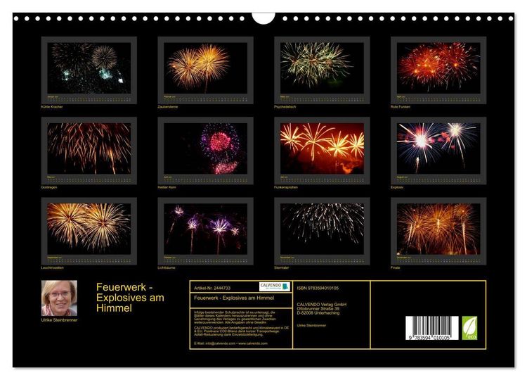 Produktbild: Feuerwerk - Explosives am Himmel (Wandkalender 2027 DIN A3 quer), CALVENDO Monatskalender