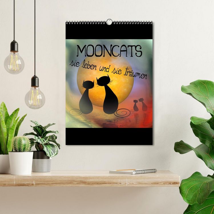 Produktbild: Mooncats - sie leben und sie tr&auml;umen (Wandkalender 2026 DIN A3 hoch), CALVENDO Monatskalender