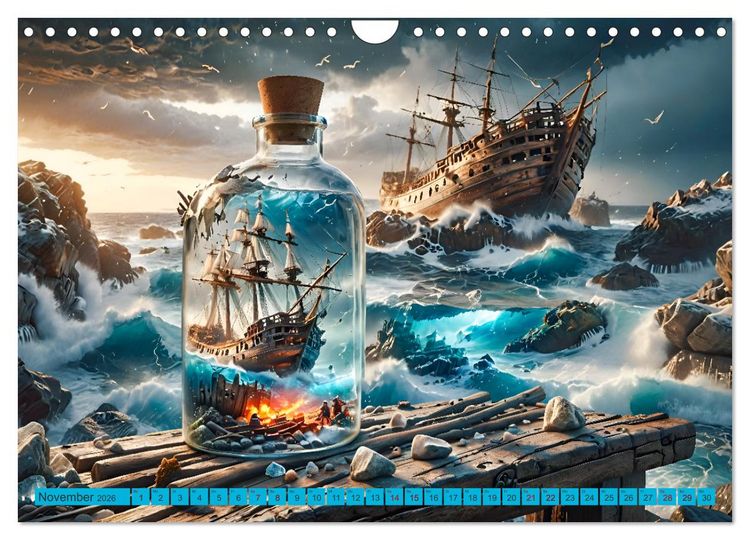 Produktbild: Erinnerungen an das Meer. Die Schifffahrt von einst (Wandkalender 2026 DIN A4 quer), CALVENDO Monatskalender