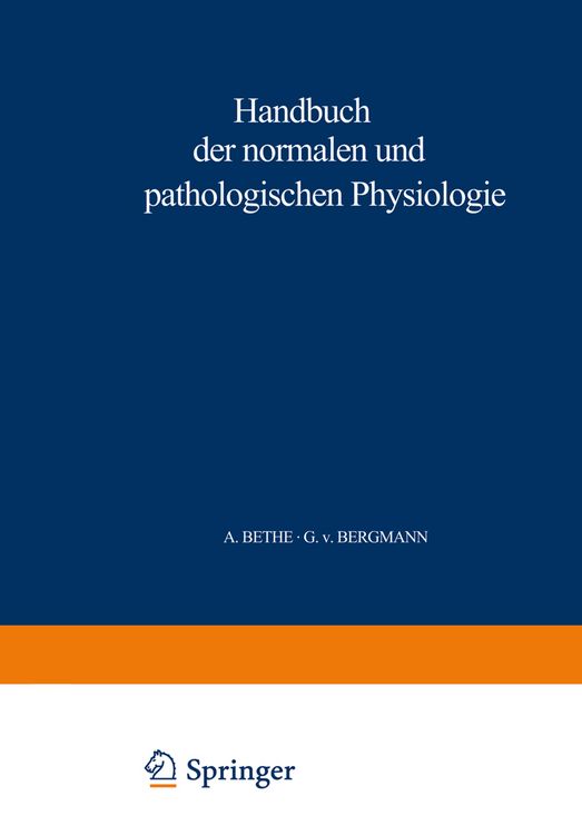 Produktbild: Handbuch der normalen und pathologischen Physiologie