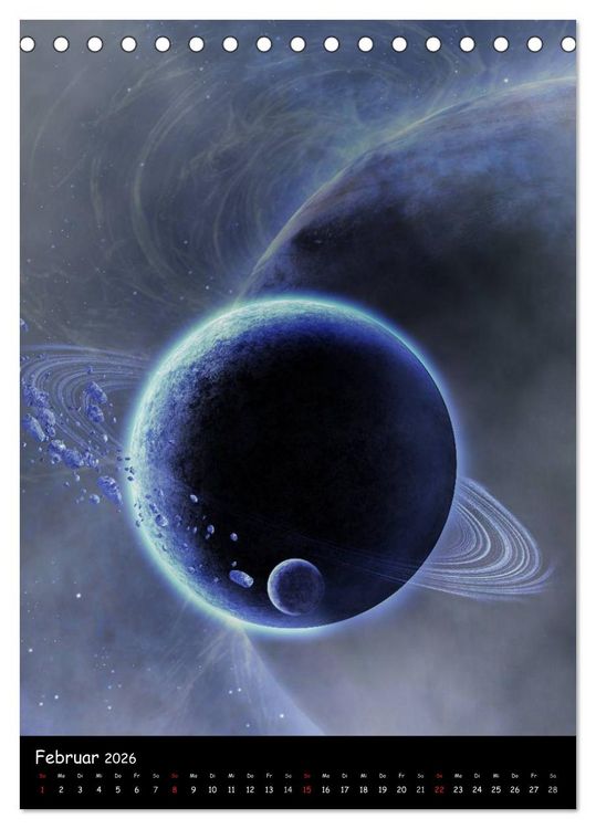 Produktbild: Die Welt der Planeten (Tischkalender 2026 DIN A5 hoch), CALVENDO Monatskalender