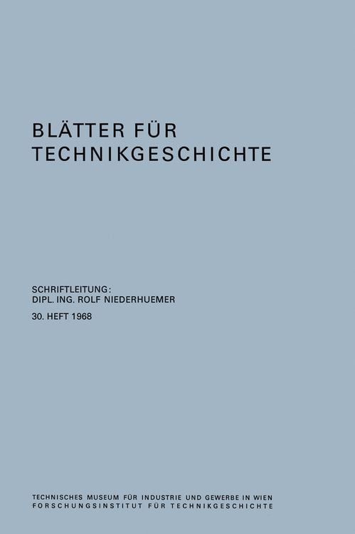 Produktbild: Bl&auml;tter f&uuml;r Technikgeschichte