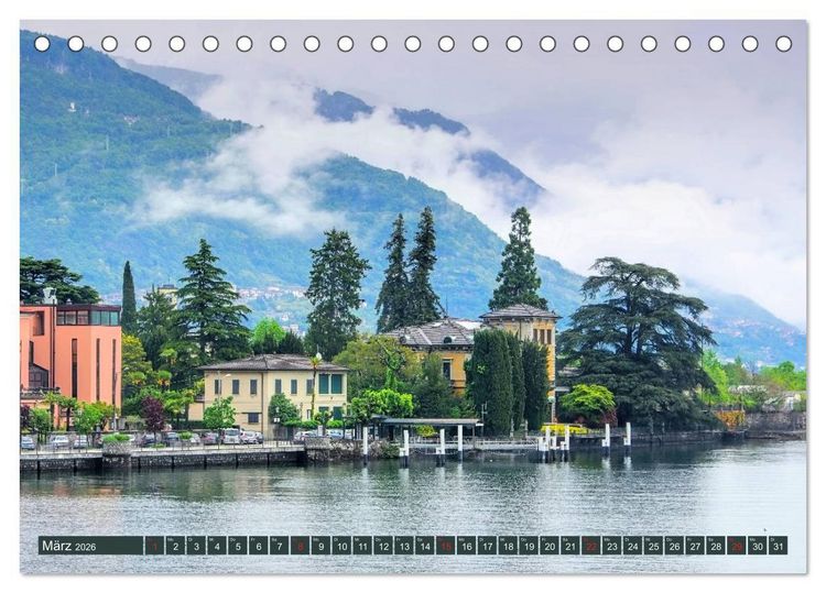 Produktbild: Lago di Como - Italienisches Flair in den Alpen (Tischkalender 2026 DIN A5 quer), CALVENDO Monatskalender