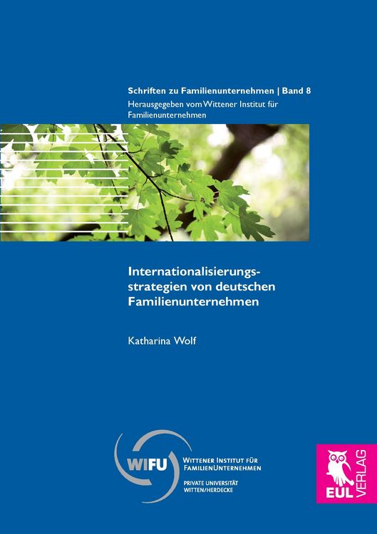 Produktbild: Internationalisierungsstrategien von deutschen Familienunternehmen