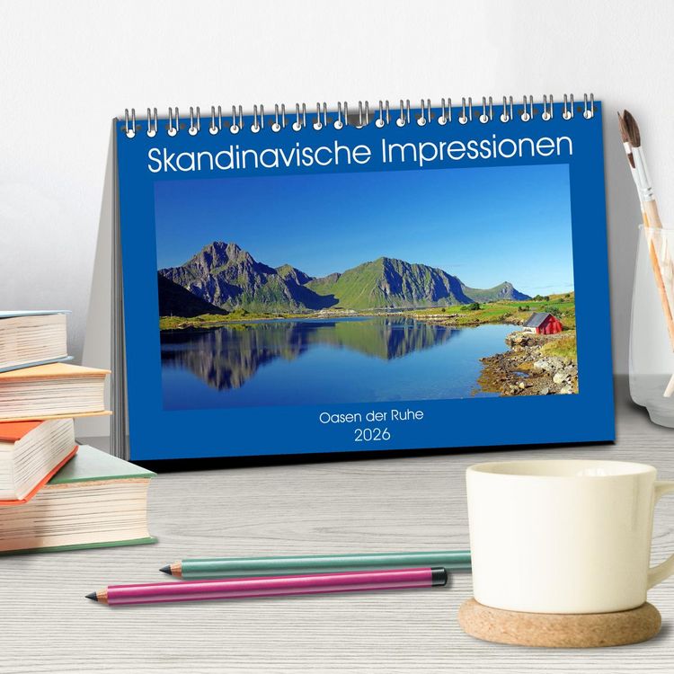 Produktbild: Skandinavische Impressionen - Oasen der Ruhe (Tischkalender 2026 DIN A5 quer), CALVENDO Monatskalender