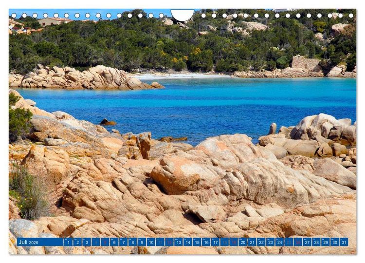 Produktbild: Sardiniens magische K&uuml;sten (Wandkalender 2026 DIN A4 quer), CALVENDO Monatskalender