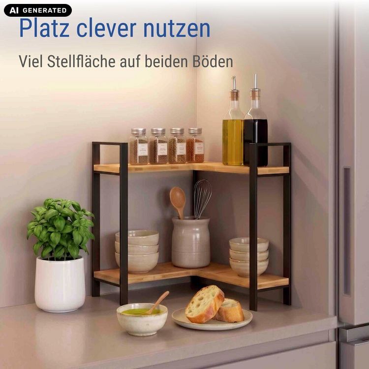 Küchen-Eckregal Mod. Lou, 2 Etagen, 2 Etagen kaufen
