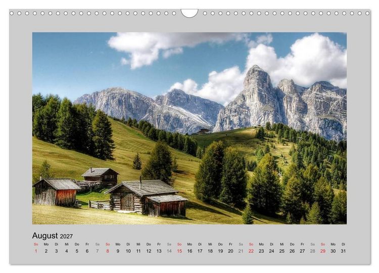 Produktbild: Idyllische H&uuml;tten und Hochalmen (Wandkalender 2027 DIN A3 quer), CALVENDO Monatskalender
