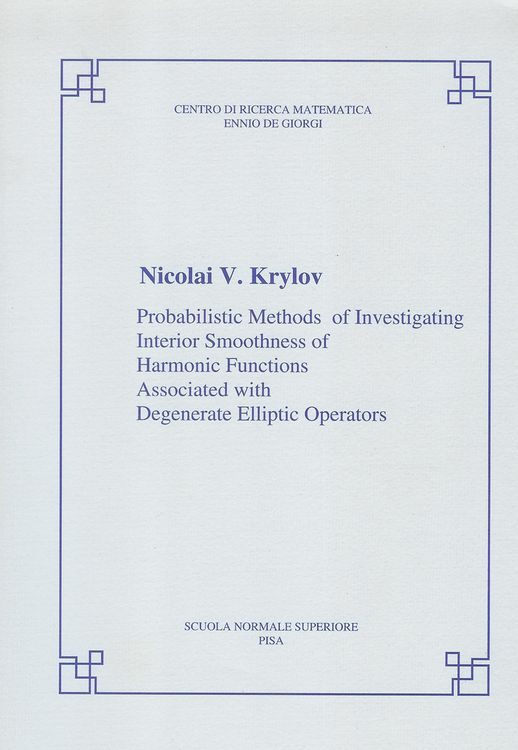 Produktbild: Probabilistic methods of investigating interior smoothness of harmonic functions associated with degenerate elliptic operators