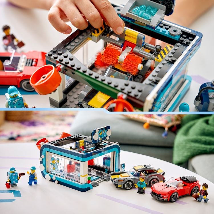 Produktbild: LEGO City 60497 Waschstra&szlig;e, Bauset mit 2 Spielzeugautos f&uuml;r Kinder ab 6 Jahren