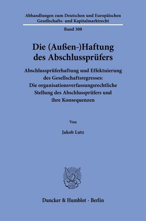 Produktbild: Die (Au&szlig;en-)Haftung des Abschlusspr&uuml;fers