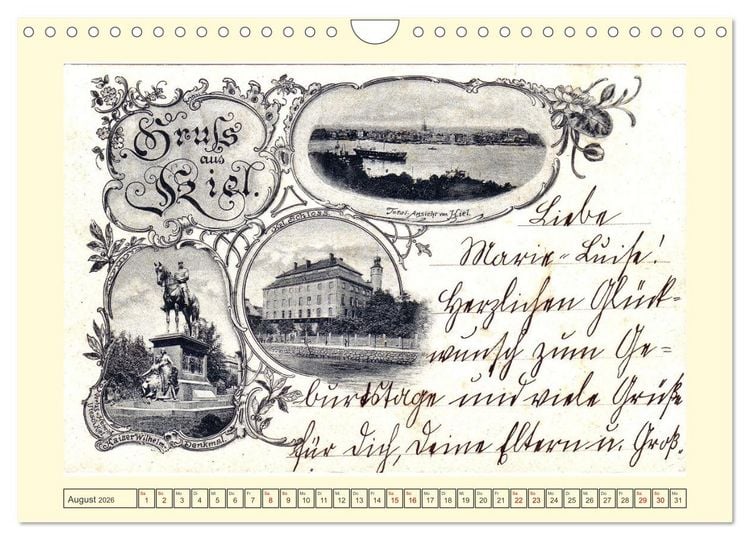 Produktbild: Gru&szlig; aus Kiel (Wandkalender 2026 DIN A4 quer), CALVENDO Monatskalender
