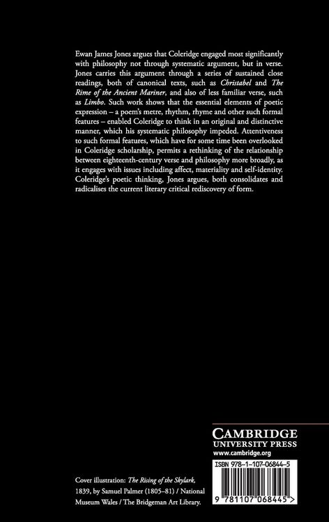 Produktbild: Coleridge and the Philosophy of Poetic Form