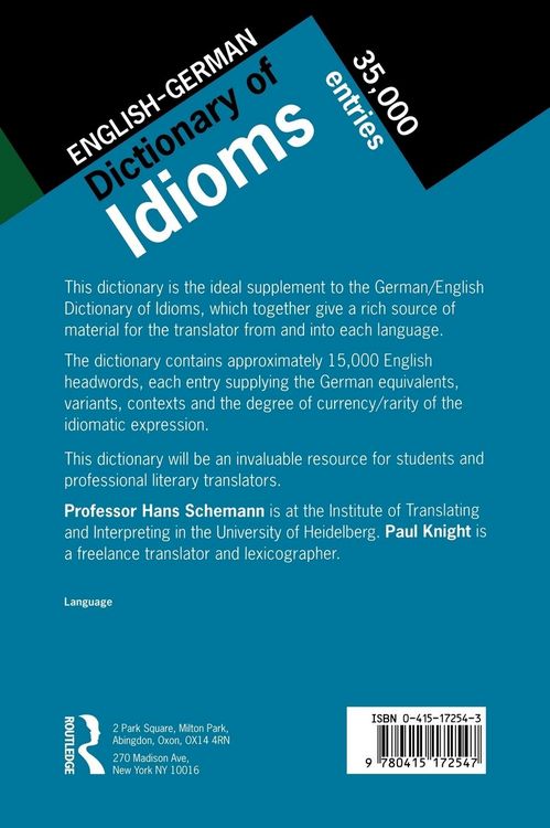 Produktbild: English/German Dictionary of Idioms