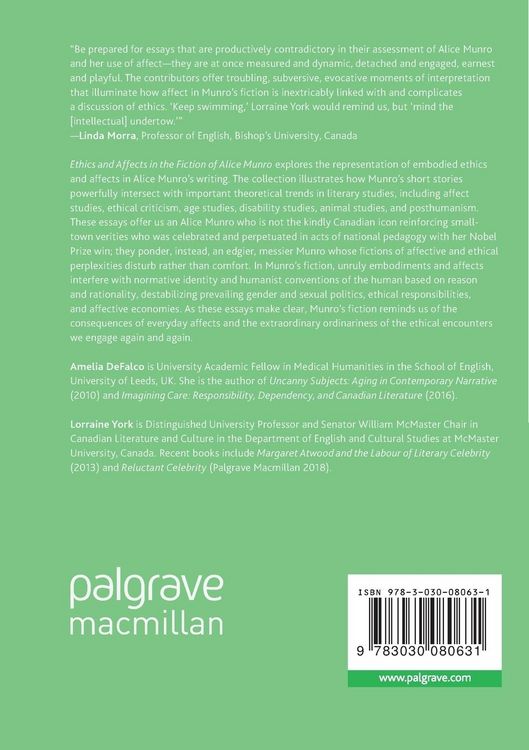 Produktbild: Ethics and Affects in the Fiction of Alice Munro