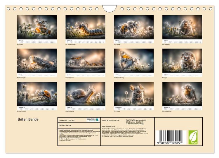 Produktbild: Brillen Bande (Wandkalender 2027 DIN A4 quer), CALVENDO Monatskalender