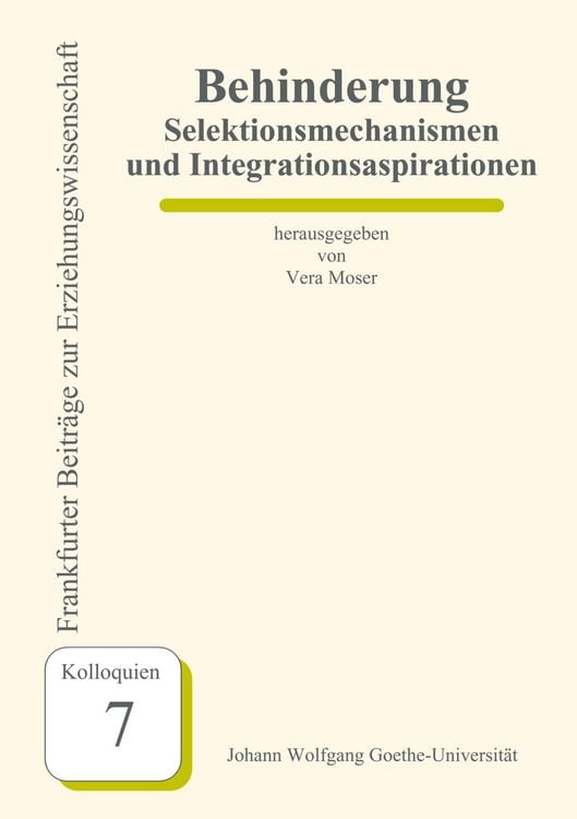 Produktbild: Behinderung - Selektionsmechanismen und Integrationsaspirationen