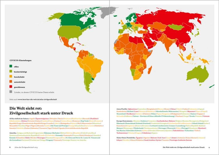 Produktbild: Atlas der Zivilgesellschaft 2023: Gef&auml;hrlicher Beistand