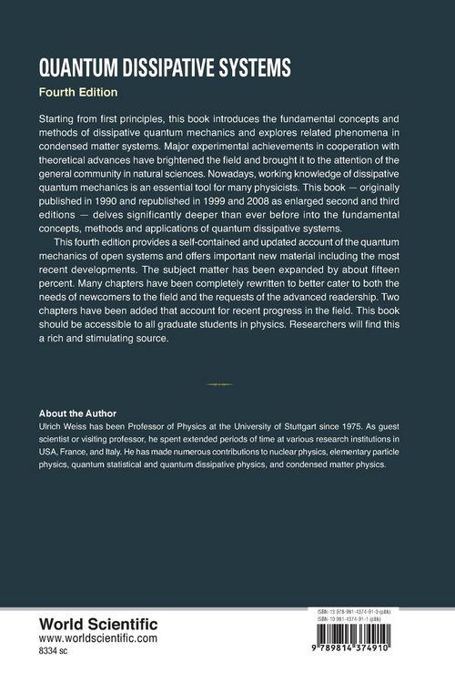Produktbild: QUANTUM DISSIPATIVE SYS (4TH ED)